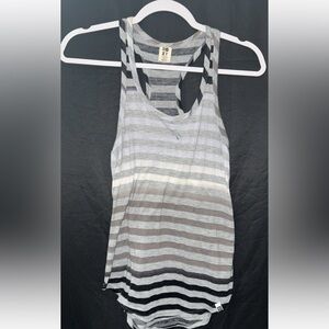 Roxy Striped Gray Tank Top xsmall